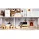 Casuta de papusi inalta din lemn cu mobilier Emma Ecotoys Casuta de papusi inalta din lemn cu mobilier Emma Ecotoys
