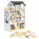 Casuta de papusi inalta din lemn cu mobilier Ecotoys W06A392 Casuta de papusi inalta din lemn cu mobilier Ecotoys W06A392