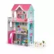 Casuta de papusi inalta din lemn cu mobilier si gradina Ecotoys Casuta de papusi inalta din lemn cu mobilier si gradina Ecotoys