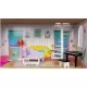 Casuta de papusi inalta din lemn cu mobilier si gradina Ecotoys Casuta de papusi inalta din lemn cu mobilier si gradina Ecotoys