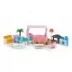 Casuta de papusi inalta din lemn cu mobilier si gradina Ecotoys Casuta de papusi inalta din lemn cu mobilier si gradina Ecotoys