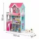Casuta de papusi inalta din lemn cu mobilier si gradina Ecotoys Casuta de papusi inalta din lemn cu mobilier si gradina Ecotoys