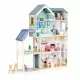 Casuta de papusi Maya din lemn cu mobilier, terasa, catel si leagan Ecotoys Casuta de papusi Maya din lemn cu mobilier, terasa, catel si leagan Ecotoys