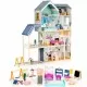 Casuta de papusi Maya din lemn cu mobilier, terasa, catel si leagan Ecotoys Casuta de papusi Maya din lemn cu mobilier, terasa, catel si leagan Ecotoys