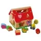 Casuta din lemn cu cuburi Ecotoys Casuta din lemn cu cuburi Ecotoys