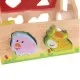 Casuta din lemn cu cuburi Ecotoys Casuta din lemn cu cuburi Ecotoys