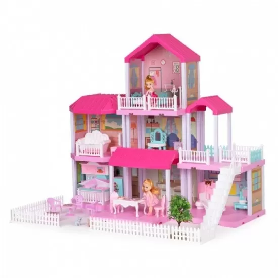 Casuta pentru papusi cu mobilier Ecotoys HC480394 Casuta pentru papusi cu mobilier Ecotoys HC480394