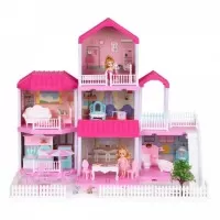 Casuta pentru papusi cu mobilier Ecotoys HC480394