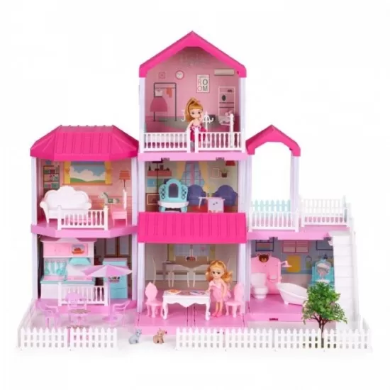 Casuta pentru papusi cu mobilier Ecotoys HC480394 Casuta pentru papusi cu mobilier Ecotoys HC480394