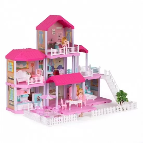Casuta pentru papusi cu mobilier Ecotoys HC480394 Casuta pentru papusi cu mobilier Ecotoys HC480394