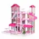 Casuta pentru papusi cu mobilier, gradina si LED-uri Ecotoys HC507637
