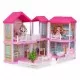 Casuta pentru papusi pliabila cu mobilier si LED-uri Ecotoys Casuta pentru papusi pliabila cu mobilier si LED-uri Ecotoys