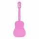Chitara din lemn cu 6 corzi pentru copii, 86 x 31 cm, Ecotoys HX18026-34 - Roz