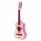 Chitara din lemn pentru copii cu 6 corzi Ecotoys HX18022-30, 76 X 28 cm - Roz