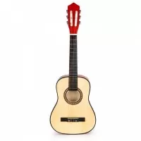 Chitara din lemn pentru copii cu 6 corzi Ecotoys HX18022-30, 76 X 28 cm - Rosu