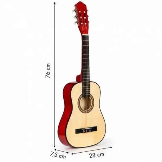 Chitara din lemn pentru copii cu 6 corzi Ecotoys HX18022-30, 76 X 28 cm - Rosu Chitara din lemn pentru copii cu 6 corzi Ecotoys HX18022-30, 76 X 28 cm - Rosu