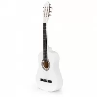 Chitara din lemn pentru copii cu 6 corzi Ecotoys HX18022-30, 76 X 28 cm - Alb