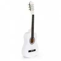 Chitara din lemn pentru copii cu 6 corzi Ecotoys HX18022-30, 76 X 28 cm - Alb