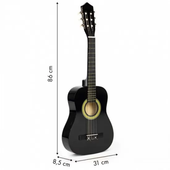 Chitara din lemn pentru copii cu 6 corzi Ecotoys HX18026-34, 86 X 31 cm - Negru Chitara din lemn pentru copii cu 6 corzi Ecotoys HX18026-34, 86 X 31 cm - Negru