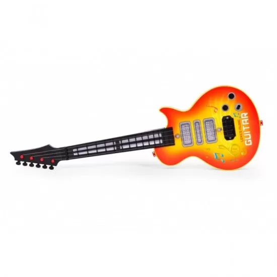 Chitara electrica pentru copii cu 8 melodii si LED-uri Ecotoys HC566237 Chitara electrica pentru copii cu 8 melodii si LED-uri Ecotoys HC566237