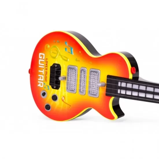 Chitara electrica pentru copii cu 8 melodii si LED-uri Ecotoys HC566237 Chitara electrica pentru copii cu 8 melodii si LED-uri Ecotoys HC566237