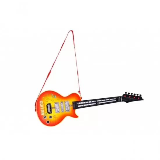 Chitara electrica pentru copii cu 8 melodii si LED-uri Ecotoys HC566237 Chitara electrica pentru copii cu 8 melodii si LED-uri Ecotoys HC566237