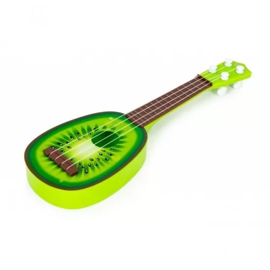Chitara ukulele pentru copii cu 4 corzi Ecotoys MJ030 - Kiwi Chitara ukulele pentru copii cu 4 corzi Ecotoys MJ030 - Kiwi