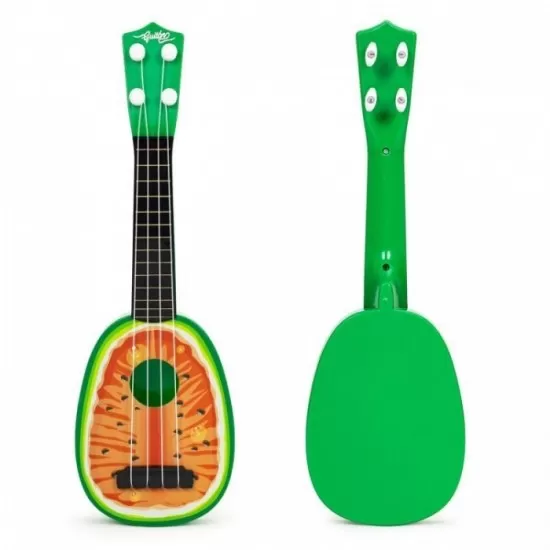 Chitara ukulele pentru copii cu 4 corzi Ecotoys MJ030 - Pepene Chitara ukulele pentru copii cu 4 corzi Ecotoys MJ030 - Pepene
