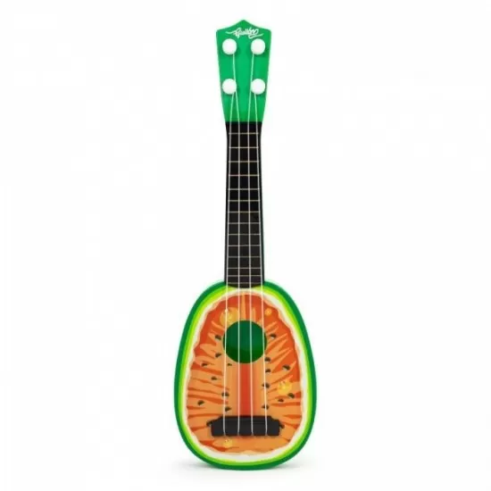 Chitara ukulele pentru copii cu 4 corzi Ecotoys MJ030 - Pepene Chitara ukulele pentru copii cu 4 corzi Ecotoys MJ030 - Pepene