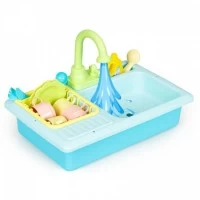 Chiuveta pentru copii cu 12 accesorii incluse Ecotoys albastru