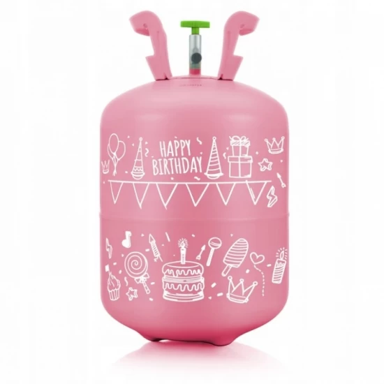 Cilindru cu heliu 0.20 m3 cu 30 de baloane si 40m panglica Ricokids pentru petreceri, Roz Cilindru cu heliu 0.20 m3 cu 30 de baloane si 40m panglica Ricokids pentru petreceri, Roz