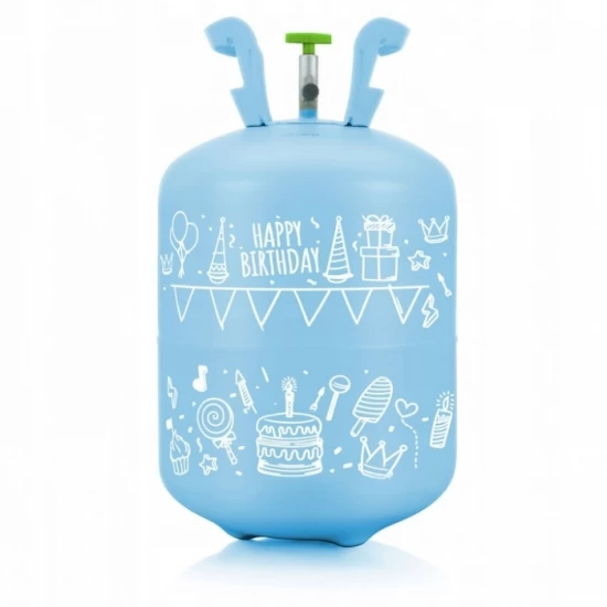Cilindru cu heliu 0.20 m3 cu 30 de baloane si 40m panglica Ricokids pentru petreceri - Albastru Cilindru cu heliu 0.20 m3 cu 30 de baloane si 40m panglica Ricokids pentru petreceri - Albastru