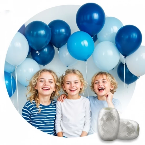 Cilindru cu heliu 0.20 m3 cu 30 de baloane si 40m panglica Ricokids pentru petreceri - Albastru Cilindru cu heliu 0.20 m3 cu 30 de baloane si 40m panglica Ricokids pentru petreceri - Albastru