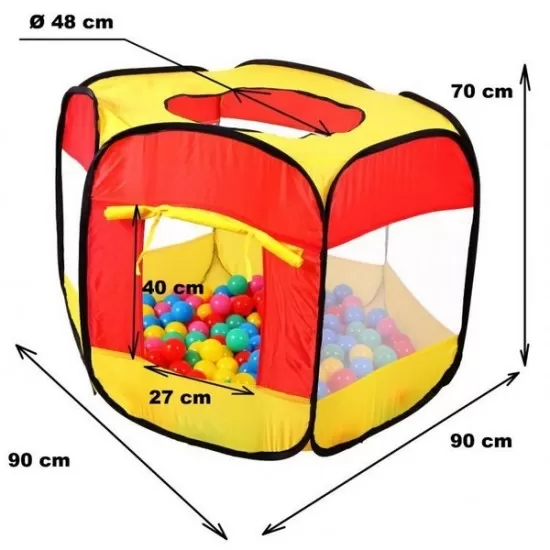 Cort de joaca Ecotoys cu 100 de bile Cort de joaca Ecotoys cu 100 de bile