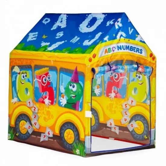 Cort de joaca pentru copii Autobuzul Vesel Ecotoys Cort de joaca pentru copii Autobuzul Vesel Ecotoys