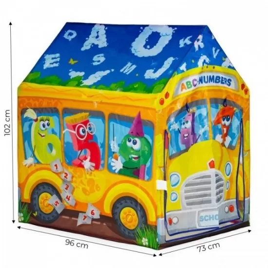 Cort de joaca pentru copii Autobuzul Vesel Ecotoys Cort de joaca pentru copii Autobuzul Vesel Ecotoys
