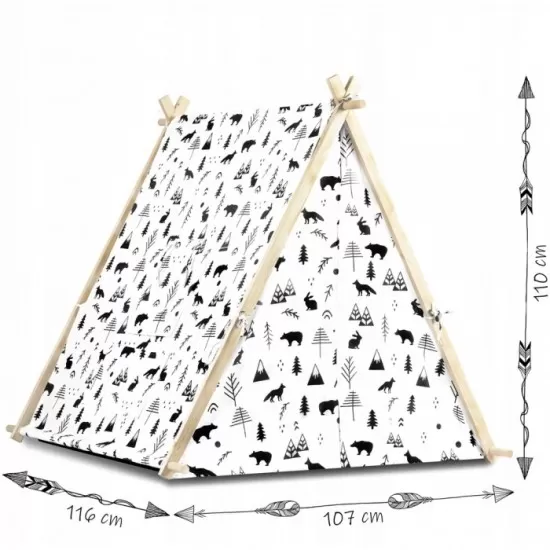 Cort de joaca pentru copii cu 2 pernite si lampa tip bec suspendat Ricokids 107 x 116 x 110 cm - Alb Cort de joaca pentru copii cu 2 pernite si lampa tip bec suspendat Ricokids 107 x 116 x 110 cm - Alb