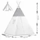 Cort de joaca pentru copii cu ghirlanda, 3 pernite si lampa LED norisor Ricokids 120 x 120 x 165 cm - Gri Cort de joaca pentru copii cu ghirlanda, 3 pernite si lampa LED norisor Ricokids 120 x 120 x 165 cm - Gri