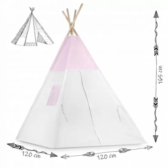 Cort de joaca pentru copii cu ghirlanda, 3 pernite si lampa LED unicorn Ricokids 120 x 120 x 165 cm - Roz Cort de joaca pentru copii cu ghirlanda, 3 pernite si lampa LED unicorn Ricokids 120 x 120 x 165 cm - Roz