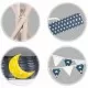 Cort de joaca pentru copii cu ghirlanda, 3 pernite si lampa LED luna Ricokids 120 x120 x 165 cm - Bleumarin