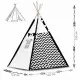 Cort de joaca pentru copii cu ghirlanda,lumini si 2 pernite Ricokids 120 x 120 x 165 cm - Panda Cort de joaca pentru copii cu ghirlanda,lumini si 2 pernite Ricokids 120 x 120 x 165 cm - Panda