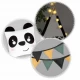 Cort de joaca pentru copii cu ghirlanda, lumini si 2 pernite Nukido 120 x 120 x 160 cm - Panda Cort de joaca pentru copii cu ghirlanda, lumini si 2 pernite Nukido 120 x 120 x 160 cm - Panda