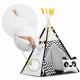 Cort de joaca pentru copii cu ghirlanda, lumini si 2 pernite Nukido 120 x 120 x 160 cm - Panda Cort de joaca pentru copii cu ghirlanda, lumini si 2 pernite Nukido 120 x 120 x 160 cm - Panda