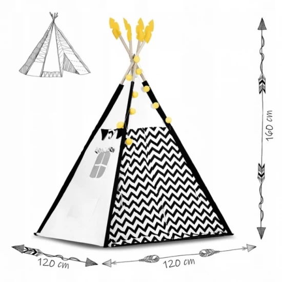 Cort de joaca pentru copii cu ghirlanda, lumini si 2 pernite Nukido 120 x 120 x 160 cm - Panda Cort de joaca pentru copii cu ghirlanda, lumini si 2 pernite Nukido 120 x 120 x 160 cm - Panda