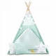 Cort de joaca pentru copii cu ghirlanda, lumini si 3 pernite Nukido 120 x 120 x 165 cm - Mint Cort de joaca pentru copii cu ghirlanda, lumini si 3 pernite Nukido 120 x 120 x 165 cm - Mint