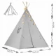 Cort de joaca pentru copii cu ghirlanda, lumini si 3 pernite Nukido 120 x 120 x 165 cm - Gri Cort de joaca pentru copii cu ghirlanda, lumini si 3 pernite Nukido 120 x 120 x 165 cm - Gri