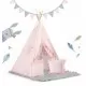 Cort de joaca pentru copii cu ghirlanda si 2 pernite Nukido 116 x 116 x 165 cm - Roz Cort de joaca pentru copii cu ghirlanda si 2 pernite Nukido 116 x 116 x 165 cm - Roz