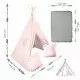 Cort de joaca pentru copii cu ghirlanda si 2 pernite Nukido 116 x 116 x 165 cm - Roz Cort de joaca pentru copii cu ghirlanda si 2 pernite Nukido 116 x 116 x 165 cm - Roz