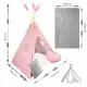 Cort de joaca pentru copii cu ghirlanda si 2 pernite Nukido 116 x 116 x 165 cm - Roz Cort de joaca pentru copii cu ghirlanda si 2 pernite Nukido 116 x 116 x 165 cm - Roz