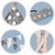 Cort de joaca pentru copii cu ghirlanda si lumini Nukido 120 x 120 x 165 cm - Gri cu stelute Cort de joaca pentru copii cu ghirlanda si lumini Nukido 120 x 120 x 165 cm - Gri cu stelute